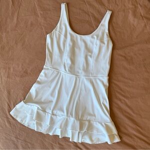 JOY LAB White Ruffled Sporty Athletic Dress